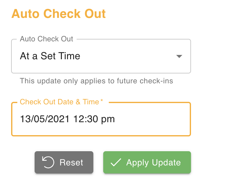 At a set time option